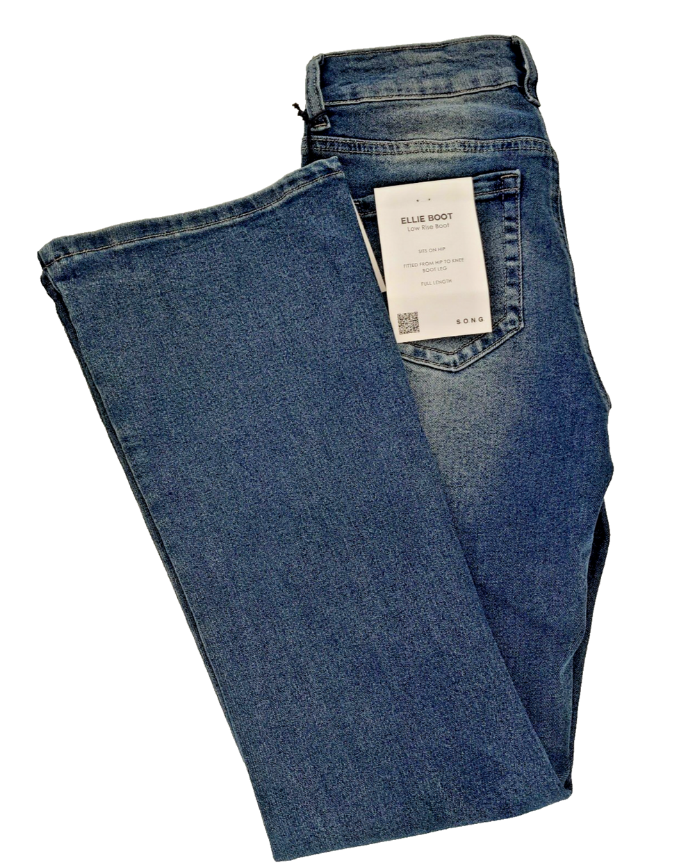 S.O.N.G. Ellie Low Rise Bootcut Jeans Womens Sz 11/30 Med Wash Stretch NWT Y2K